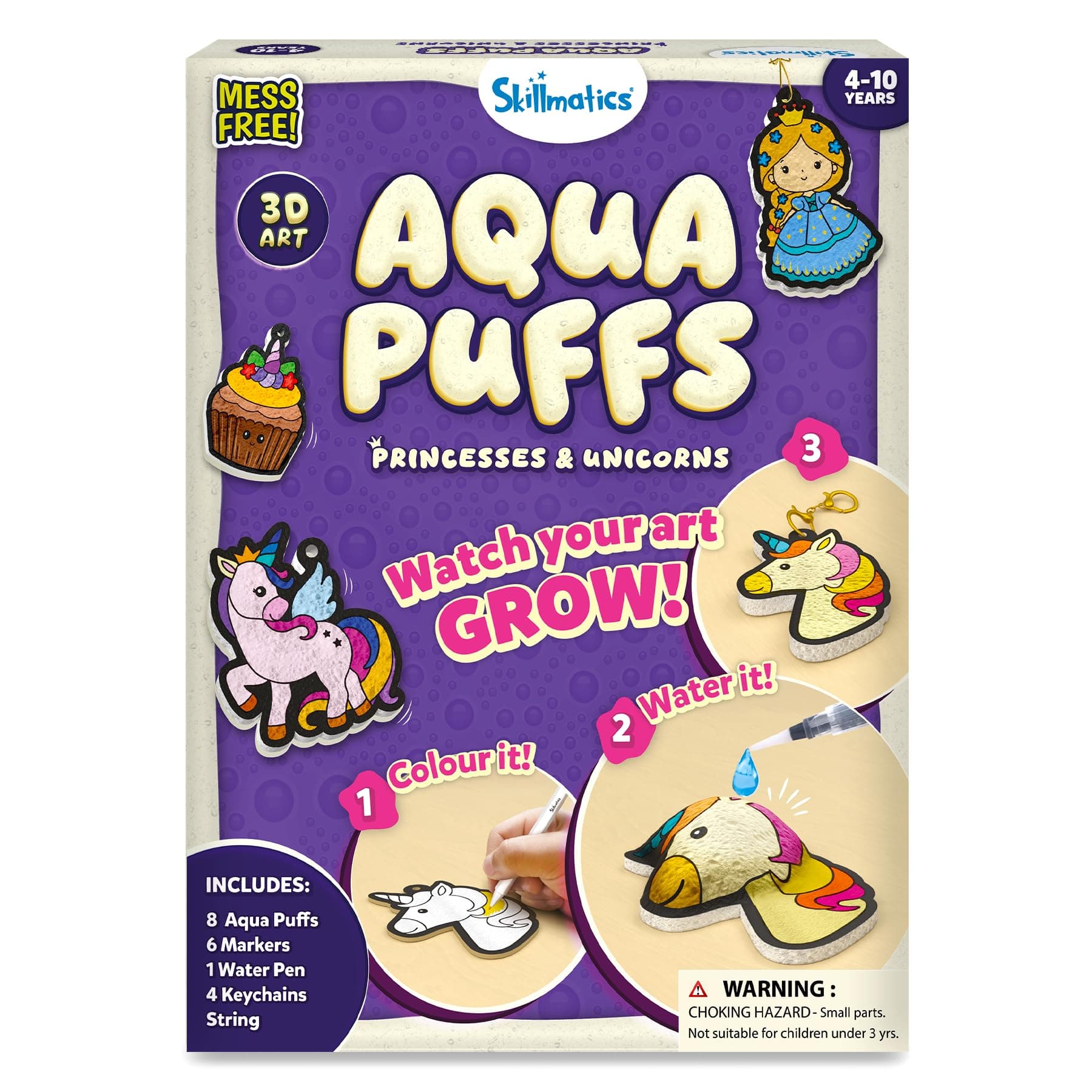 Skillmatics Aqua Puffs - 3D Art Kit, Princesses & Unicorns, Mess-Free Painting Craft for Kids, DIY Colour & Inflate Activity, Travel Toys & Creative Gifts for Girls & Boys Ages 4, 5, 6, 7, 8, 9, 10 on Amazon.ae - Price Tracker