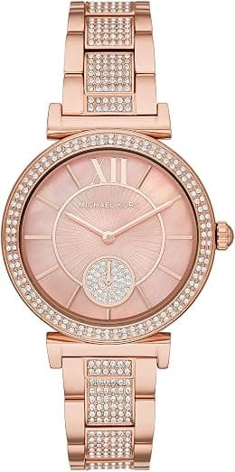 Michael Kors Women's Abbey Three-Hand, Rose Gold-Tone Stainless Steel Watch, MK4617 - دليلك لأفضل العروض