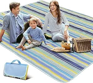 SKY-TOUCH Foldable Picnic Blanket Waterproof Beach Blanket Waterproof Picnic Blanket Portable Picnic Mat Portable Beach Mat For Outdoor Camping Family Outdoor Park Garden 200×150cm on Amazon.ae - Price Tracker