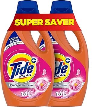 Tide Triple Power with a Touch of Downy Floral Breeze Liquid Detergent 1.8L x 2, Dual Pack - Amazon.ae Price Tracker
