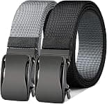 Men's Adjustable Ratchet Belt Reversible 2-in-1 Nylon Quick Release Belt for Casual, Outdoor, Golf, Hiking, Jeans - Durable Lightweight Belt Gift for Men - Best Deal Finder