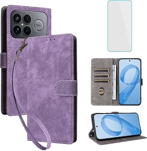 for Xiaomi Poco F8 Ultra 5G Phone Wallet Case with Screen Protector [RFID Blocking] Leather Flip Kickstand Women Men Mobile Phone Case for Xiaomi Poco F8Ultra PocoF8 Ultra PocoF8Ultra Purple على Amazon.ae - متتبع الأسعار