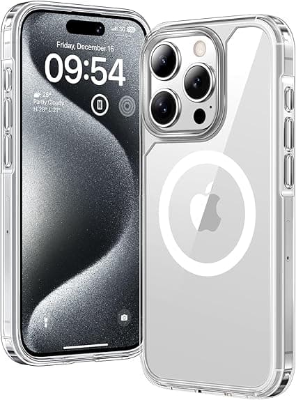 TAURI for iPhone 15 Pro Max Case, Compatible with MagSafe, Military-Grade Protection, [Anti-Yellowing] Shockproof Transparent Back Magnetic Phone Cover - Clear on Amazon.ae - Price Tracker
