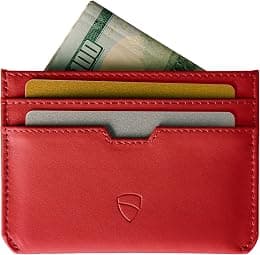 Vaultskin MOORGATE Slim Card Holder - Minimalist Leather Wallet, RFID Blocking Sleeve, Fits Front Pocket, for Men and Women - Best Deal Finder
