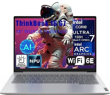 Lenovo Thinkbook 16 Ultra 7 155H Premium Laptop Computer Intel 16-Core 16" FHD 16GB DDR5 512GB SSD Arc Graphics Backlit Keyboard Thunderbolt Win 11 Pro NPU AI Experience Copilot Business Laptop AZXUT on Amazon.ae - Price Tracker