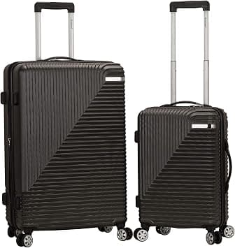 Rockland Star Trail Hardside Spinner Wheel Luggage, Grey, 2-Piece Set (20/28) on Amazon.ae - Price Tracker
