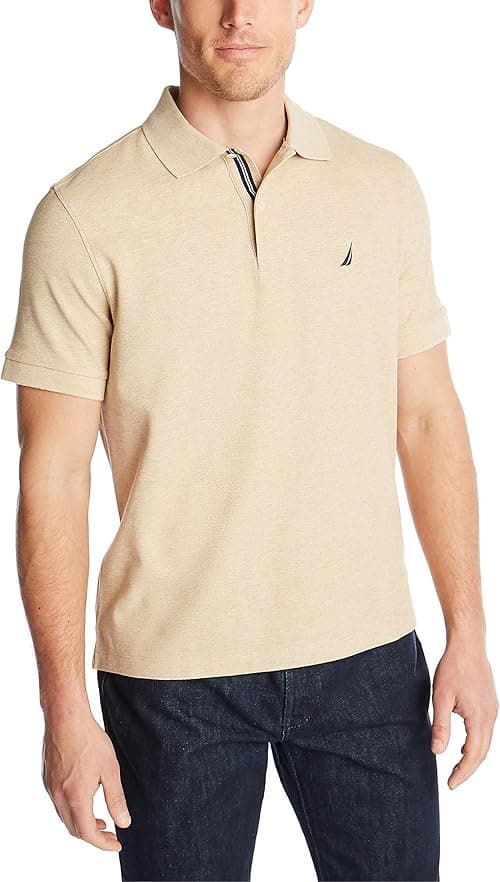 Nautica mens Classic Short Sleeve Solid Polo Shirt Polo Shirt on Amazon.ae - Price Tracker