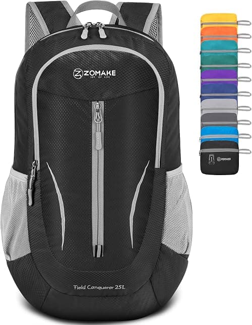 ZOMAKE Foldable Backpack Lightweight Packable 25 L, Small Hiking Daypack Water Resistant Travel Bag Nylon Outdoor Sports Camping Rucksack Walking Trekking for Men Women Seniors on Amazon.ae - Price Tracker