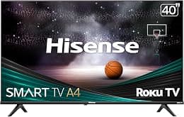 Hisense 40-Inch Class A4 Series FHD 1080p Smart Roku TV with Alexa Compatibility (40A4NR) - Dolby Audio, Slim Bezel Design, Google Assistant - متتبع أسعار Amazon.sa