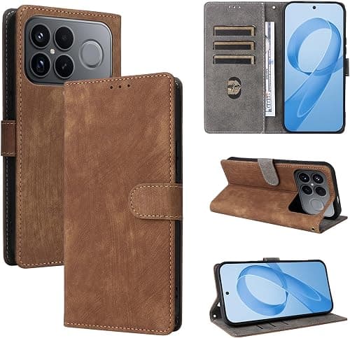 Cover Compatible with Xiaomi Poco F8 Ultra 5G,Compatible with Redmi K90 Pro Max 5G [RFID Blocking] Card Holder Wallet Flip Kickstand Phone Case Brown on Amazon.ae - Price Tracker