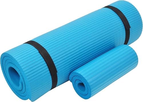 Everyday Essentials 1/2-Inch Extra Thick High Density Anti-Tear Exercise Yoga Mat with Knee Pad and Carrying Strap on Amazon.ae - Price Tracker