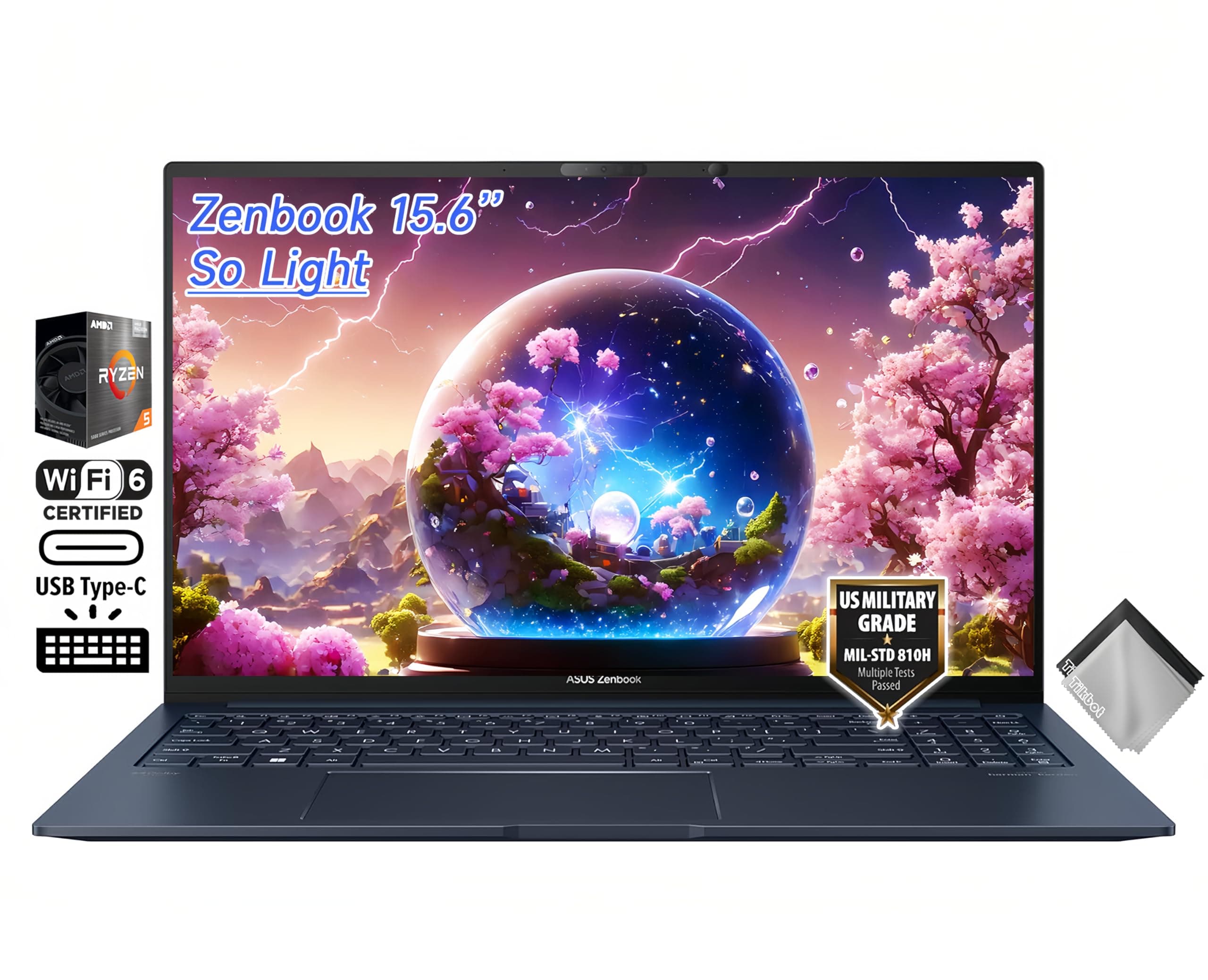 ASUS Zenbook 15 Business Slim Laptop, 15.6” FHD 100% sRGB, AMD Ryzen 5 7535U, Backlit Keyboard, Wi-Fi 6E, USB C, Windows 11 Home, w/Cloth (16GB LPDDR5 RAM | 512GB SSD) on Amazon.ae - Price Tracker