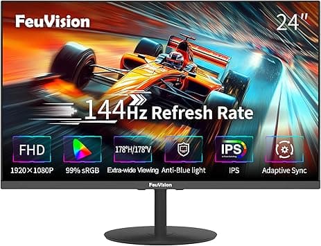 24inch Computer Monitor, FHD 1080p, 144Hz, 180Hz, IPS, Office and Gaming Monitor, 1ms Response Time, 3-Sided Frameless, Ultra Slim, VESA Mountable, Anti-Blue Light Design, HDMI, DP on Amazon.ae - Price Tracker