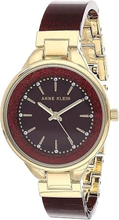 Anne Klein Women's AK/1408CRCR Premium Crystal Accented Cream Bangle Watch on Amazon.ae - Price Tracker