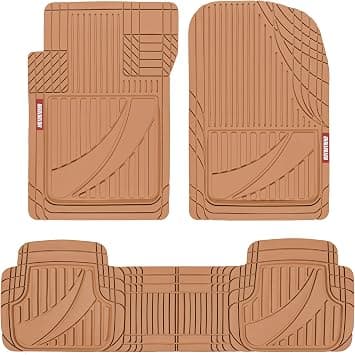 Motor Trend FlexTough™ Advanced Beige Rubber Car Floor Mats – Heavy Duty Trim to Fit All Weather Floor Mats for Cars Truck SUV - Automotive Car Interior Floor Liner Protection - Universal Fit على أمازون - دليلك لأفضل العروض