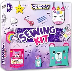 Creoos Sewing Kit for Kids Arts and Crafts for Kids Embroidery Kit 6 DIY Sewing Projects Stuffed Plush Craft Pillow Organizer Unicorn Toys for Girls Stickers Activities Art Set Supplies Birthday Gifts on Amazon.ae - Price Tracker