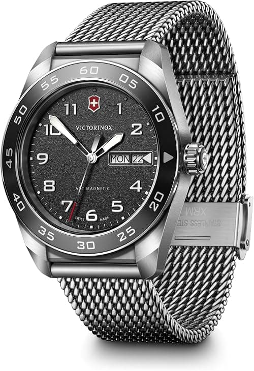 Victorinox Swiss Army Men's Analogue Quartz Wrist Watch Stainless Steel Case Leather Strap Replacement Band on Amazon.ae - Price Tracker