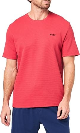 BOSS mens Waffle Contrast Logo Short-sleeve T-shirt Shirt on Amazon - Best Deal Finder