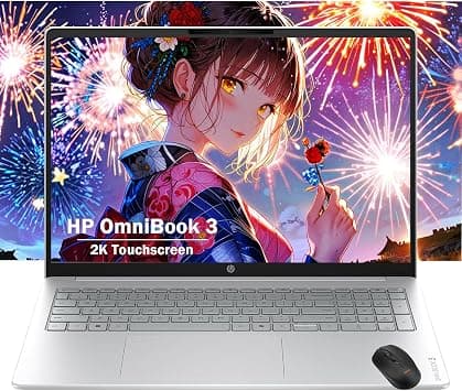 لابتوب اتش بي بشاشة لمس 16 انش 2K | AMD رايزن 5 40 (افضل من انتل i7-1165G7256) | 8GB RAM - 256GB SSD | واي فاي 6 - ويندوز 11 | مايكروسوفت كوبايلوت AI طلاب المدارس والجامعات - دليلك لأفضل العروض