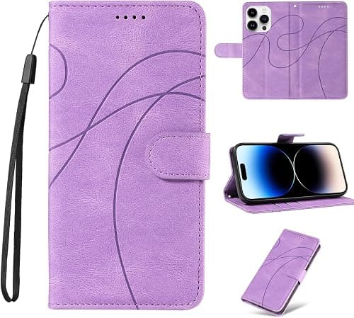 Leather Wallet Flip Case for Motorola Moto G04 4G, Card Holder Folio Cover Purple. on Amazon.ae - Price Tracker