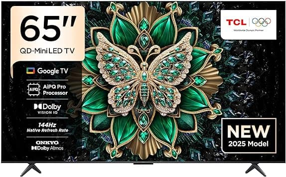 TCL 65C6K Television 65 Inch Smart TV 4K QD-Mini LED Colorful Quantum Crystal HDR 10+ Gaming Google TV, 144Hz Native Refresh Rate, ONKYO 2.1 Hi-Fi, Dolby Atmos, AI Mode, Game Master (2025 Model) on Amazon.ae - Price Tracker