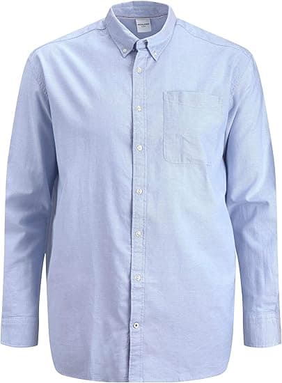 JACK & JONES mens Oxford Long-Sleeve Plus Size Shirt (pack of 1) on Amazon.ae - Price Tracker