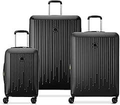 DELSEY Paris Christine Hardside Expandable Luggage with Spinner Wheels, Black, 3 Piece Set (L+M+S) - Amazon.ae Price Tracker