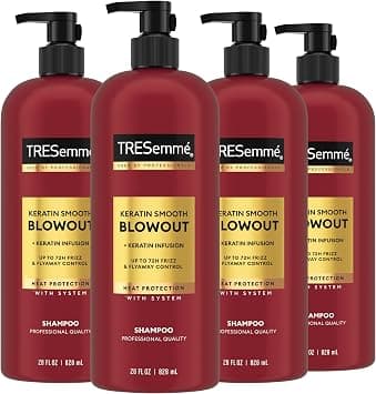 TRESemmé Shampoo 4 Pack Keratin Smooth Transforming Unruly Hair, Formulated with Lamellar-Discipline, 28 Fl Oz - Best Deal Finder