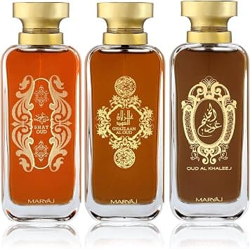 Maryaj ARABIC OUD 3 Pieces Perfume Gift Set for Unisex SHAY OUD, GAZLAAN AL OUD & OUD AL KHALEEJ Long Lasting Fragrance Men and Women 100ml each on Amazon.ae - Price Tracker
