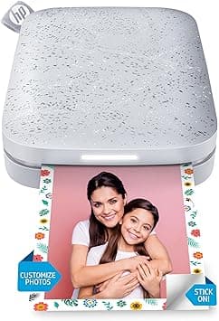 HP Sprocket Portable Photo Printer (Luna Pearl) Instantly Prints ZINK 2 x 3 Inch Sticky-Backed Photos from your iOS and Android Device on Amazon.ae - Price Tracker