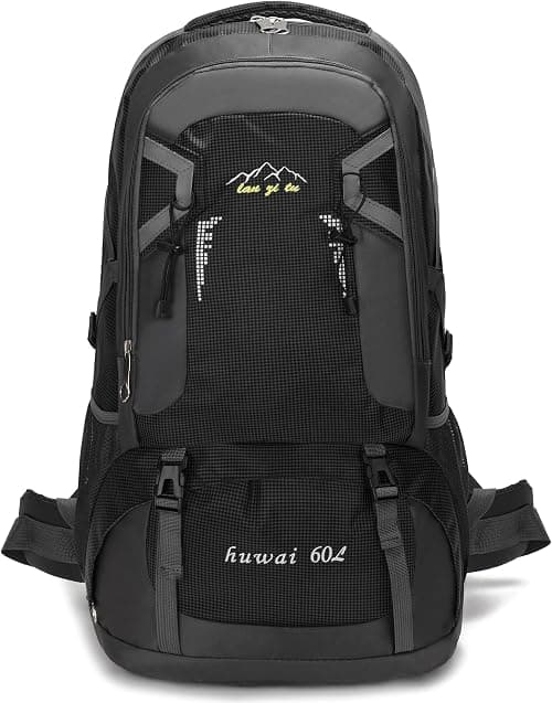 60L Hiking Backpack,Waterproof Travel Backpack,Lightweight Camping Rucksack with Machine Washable Design,Unisex Trekking Bag for Outdoor Adventures, Cycling, Daily Use على Amazon.ae - متتبع الأسعار