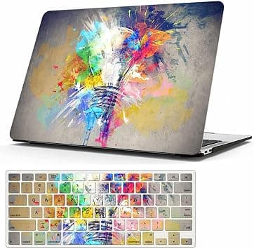 Compatible with 2022 M2 MacBook Pro 13 Inch Case, 2021 2020-2016 Release M1 A2338 A2289 A2251 A2159 A1989 A1706 Hard Shell Case & Keyboard Cover for New Pro 13 with Touch Bar, Creative Lamp على Amazon.ae - متتبع الأسعار