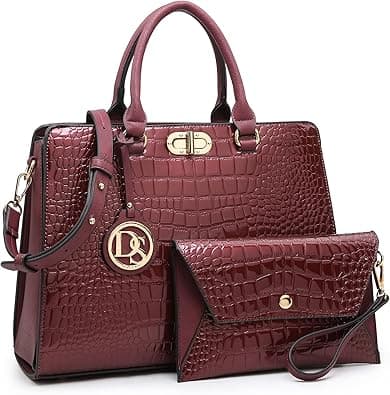 Dasein Women Handbags Fashion Satchel Purses Top Handle Tote Work Bags Shoulder Bags with Matching Clutch 2pcs Set on Amazon.ae - Price Tracker