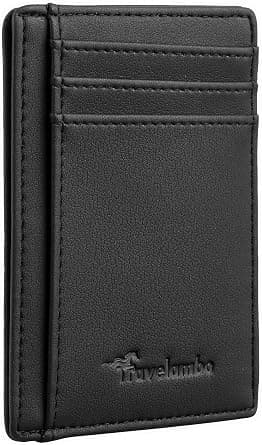 Travelambo Front Pocket Minimalist Leather Slim Wallet RFID Blocking Medium Size on Amazon.ae - Price Tracker
