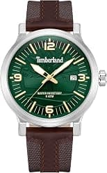 Timberland Westerley Men's Analog Watch - Green Dial, Brown Leather Strap, 46mm - TDWGN0029102 - Best Deal Finder