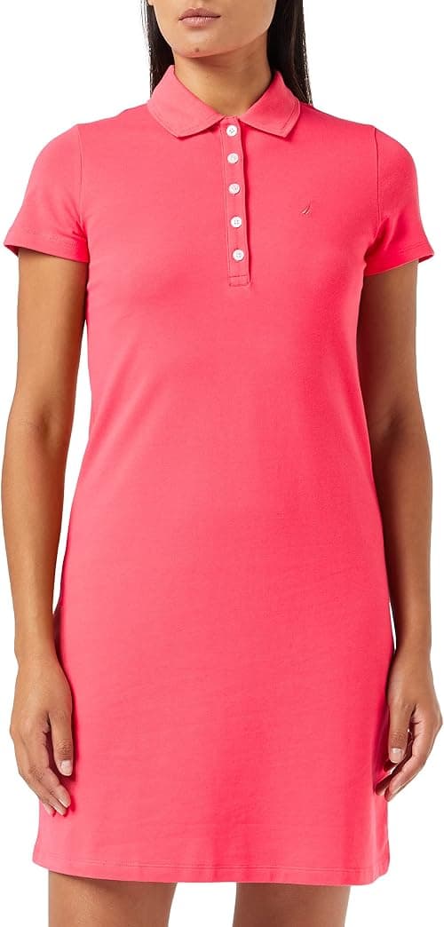 Nautica womens Easy Classic Short Sleeve Stretch Cotton Polo Dress Casual Dress on Amazon.ae - Price Tracker