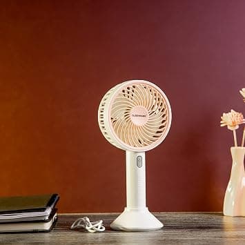 Olsenmark Rechargeable Mini Fan -Handheld Fan 3 Speed Mini USB Strong Wind 2-4 Hours Runtime Personal Electric Small Fan for Travel Office Outdoor | 1200 mAh Battery | 2 Years Warranty على Amazon.ae - متتبع الأسعار