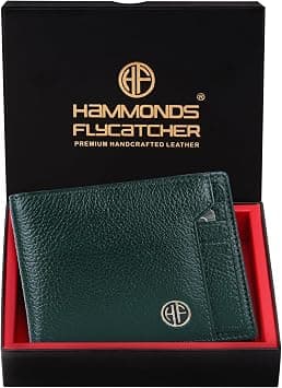 HAMMONDS FLYCATCHER Wallet for Men Leather Original, Mens Wallet, Leather Wallets for Men Stylish, Bi-Fold Wallets for Man, 6 Card Slots, Easy Access Card Slots, Coin Pocket, Gift for Mens, Sea Green on Amazon.ae - Price Tracker