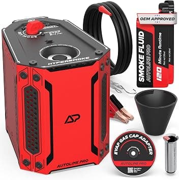 AutoLine Pro HyperSmoke™ Automotive Smoke Machine EVAP Vacuum Leak Tester – Adjustable Pressure – OEM Approved Smoke Fluid – Built-in Air Compressor Motor – Includes Cone and Gas Cap EVAP Adapter. on Amazon.ae - Price Tracker