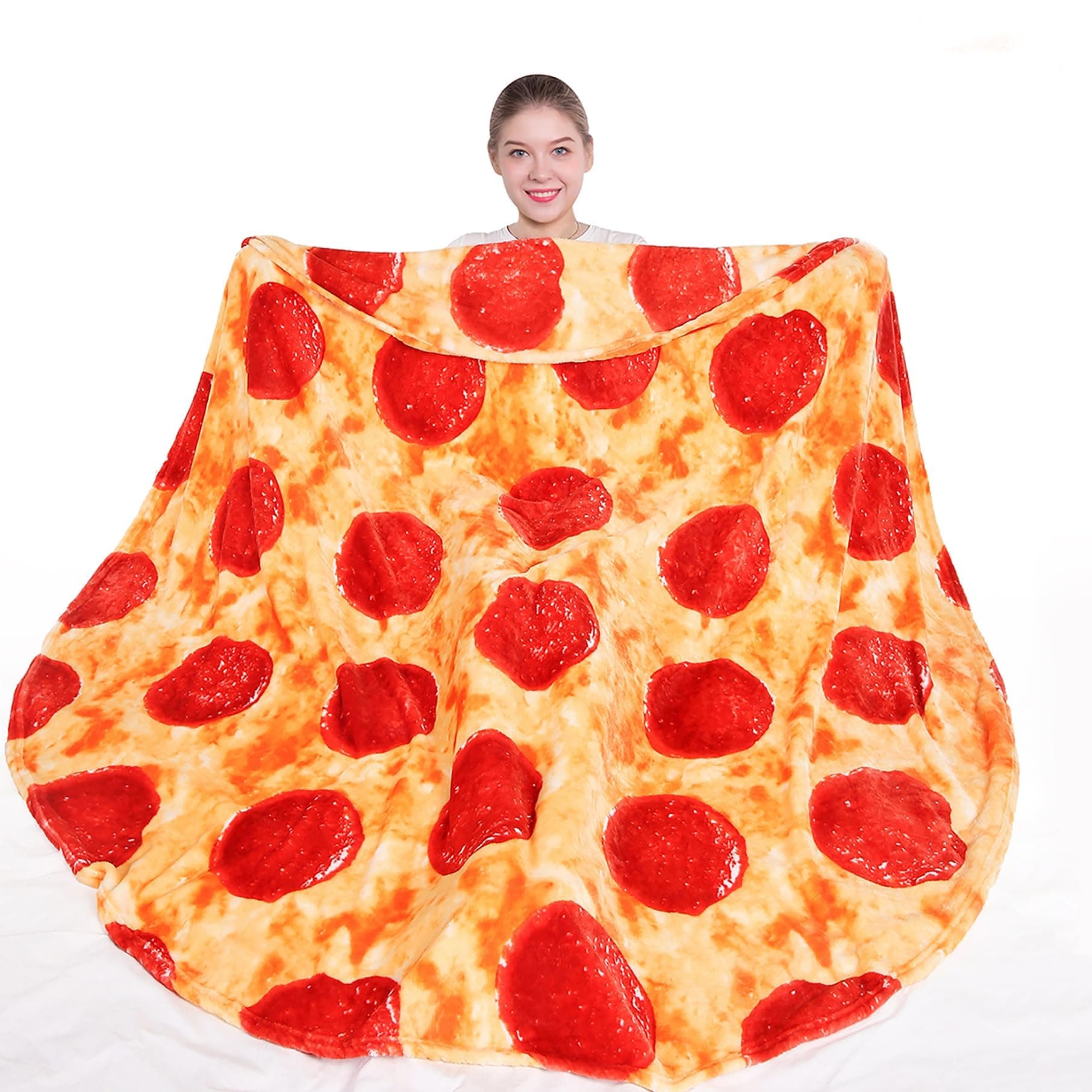 mermaker Pizzas Blanket 2.0 Double Sided 60 inches, Novelty Realistic Pizzas Food Blanket for Kids and Adult, 285 GSM Soft Pepperoni Pizzas Blanket, Funny Gifts for Teen Boy and Girl Gifts on Amazon.ae - Price Tracker