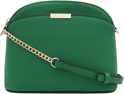FashionPuzzle Saffiano Small Dome Crossbody bag with Chain Strap on Amazon.ae - Price Tracker