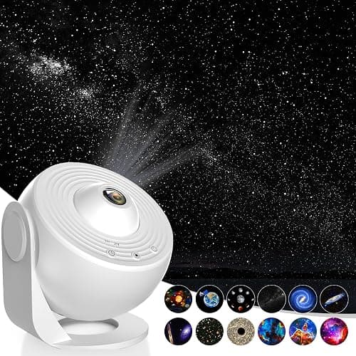 Syslux Star Projector, Planetarium Projector for Bedroom Ultra Clear Galaxy Night Light with 4K Replaceable 13 Galaxy Discs 360 Degree Rotation Real Sky Light for Kids Room Birthday Valentines Gift on Amazon.ae - Price Tracker