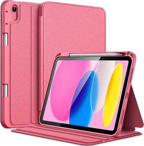 JETech Folio Case for iPad (A16) 11th/10th Gen, Pink | For 2025/2022 Model, Multi-Angle Stand Cover, Pencil Holder, Slim Protective Cover, Auto Wake/Sleep on Amazon.ae - Price Tracker