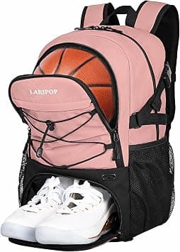 LARIPOP Basketball Bag-Youth Basketball Backpack for Men&Women, Soccer Volleyball Bag with Separate Ball Holder & Shoes Compartment على Amazon.ae - متتبع الأسعار
