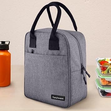 Frenchware Insulated Lunch Bag (7 Litre, 15 kg, Grey), Office Tiffin Bags for Men and Women, Hot & Cold Travel Lunch Box for Men, Tiffin Box & Bottles, Lunch Bag for Office, Picnic Bag (Nylon) on Amazon.ae - Price Tracker