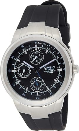 Casio Edifice Men's Watch - EF-305-1AVCB Black Dial, Black Band - Best Deal Finder