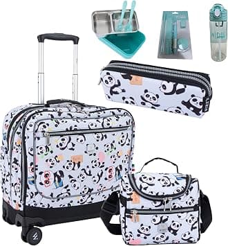 WIRES School Bag 6-Piece Set All-in-One8 Wheels Rolling Backpack with Pencil Case Lunch Bag and Trolley Water Resistant Wheeled bag for School College Office-Unisex W24577, 19 على Amazon.ae - متتبع الأسعار