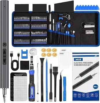 XOOL 150 in 1 Electric Screwdriver Set Precision Screwdriver Set with 120 Magnetic Bits, Rechargeable 2 Gears Torque Power Screwdriver Kit for Electronics, Computer, Laptops, Phone, PC, Game Console on Amazon.ae - Price Tracker