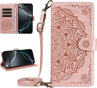 Wallet Case for Motorola Moto G67/G77 5G,Embossed Mandala Totem Flower Design Long/Short Lanyard Wrist Strap Folding Flip Cover PU Leather Stand Men Women Phone Bumper on Amazon.ae - Price Tracker