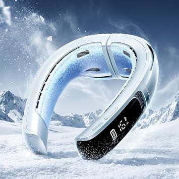 RANVOO AICE LITE MAX 2026 Real AC Cold Blast [No.1 Coolest & Most Durable] AI Neck Air Conditioner, Best Immersive Neck Cooler, 6000 mAh Rechargeable Neck Fan Blow Cold Air, Gifts for Mom, Polar White على Amazon.ae - متتبع الأسعار